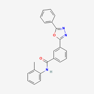 molecular formula C22H17N3O2 B4386382 N-(2-methylphenyl)-3-(5-phenyl-1,3,4-oxadiazol-2-yl)benzamide 