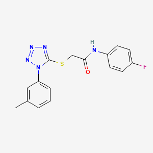 N-(4-fluorophenyl)-2-{[1-(3-methylphenyl)-1H-tetrazol-5-yl]thio}acetamide