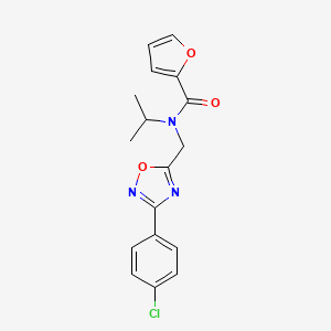 molecular formula C17H16ClN3O3 B4386393 N-{[3-(4-chlorophenyl)-1,2,4-oxadiazol-5-yl]methyl}-N-isopropyl-2-furamide 