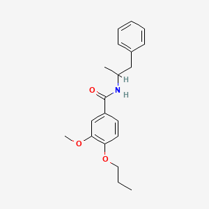molecular formula C20H25NO3 B4386413 3-methoxy-N-(1-methyl-2-phenylethyl)-4-propoxybenzamide 