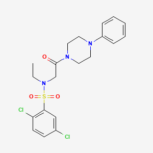 molecular formula C20H23Cl2N3O3S B4386419 2,5-dichloro-N-ethyl-N-[2-oxo-2-(4-phenyl-1-piperazinyl)ethyl]benzenesulfonamide 