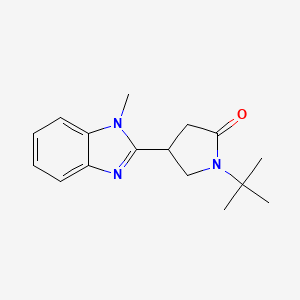 1-tert-butyl-4-(1-methyl-1H-benzimidazol-2-yl)-2-pyrrolidinone