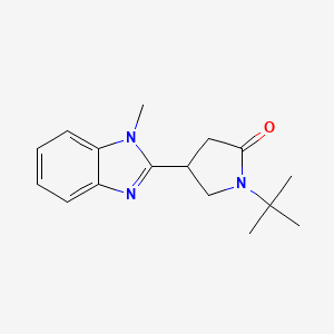 molecular formula C16H21N3O B4386453 1-tert-butyl-4-(1-methyl-1H-benzimidazol-2-yl)-2-pyrrolidinone 