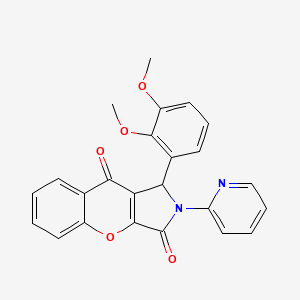 molecular formula C24H18N2O5 B4386480 1-(2,3-dimethoxyphenyl)-2-(2-pyridinyl)-1,2-dihydrochromeno[2,3-c]pyrrole-3,9-dione 