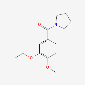 molecular formula C14H19NO3 B4386493 1-(3-ethoxy-4-methoxybenzoyl)pyrrolidine 