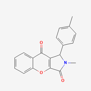 molecular formula C19H15NO3 B4386518 2-methyl-1-(4-methylphenyl)-1,2-dihydrochromeno[2,3-c]pyrrole-3,9-dione 