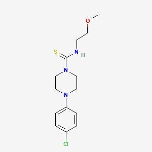 molecular formula C14H20ClN3OS B4386523 4-(4-chlorophenyl)-N-(2-methoxyethyl)-1-piperazinecarbothioamide 