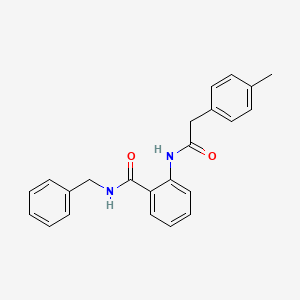 molecular formula C23H22N2O2 B4386534 N-benzyl-2-{[(4-methylphenyl)acetyl]amino}benzamide 