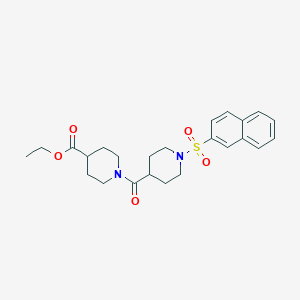 ethyl 1-{[1-(2-naphthylsulfonyl)-4-piperidinyl]carbonyl}-4-piperidinecarboxylate