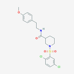 molecular formula C21H24Cl2N2O4S B4386576 1-[(2,5-dichlorophenyl)sulfonyl]-N-[2-(4-methoxyphenyl)ethyl]-3-piperidinecarboxamide 