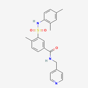 3-{[(2,4-dimethylphenyl)amino]sulfonyl}-4-methyl-N-(4-pyridinylmethyl)benzamide