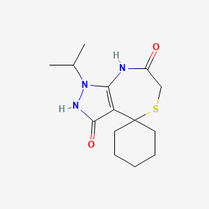 molecular formula C14H21N3O2S B4386612 3'-hydroxy-1'-isopropyl-1',8'-dihydrospiro[cyclohexane-1,4'-pyrazolo[3,4-e][1,4]thiazepin]-7'(6'H)-one 