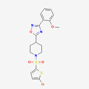 molecular formula C18H18BrN3O4S2 B4386632 1-[(5-bromo-2-thienyl)sulfonyl]-4-[3-(2-methoxyphenyl)-1,2,4-oxadiazol-5-yl]piperidine 