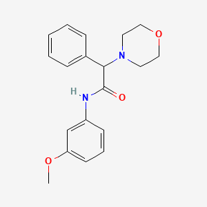 molecular formula C19H22N2O3 B4386641 N-(3-methoxyphenyl)-2-(4-morpholinyl)-2-phenylacetamide 