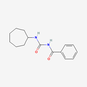 molecular formula C15H20N2O2 B4386677 N-[(cycloheptylamino)carbonyl]benzamide 