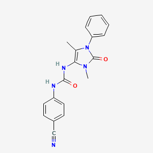 N-(4-cyanophenyl)-N'-(3,5-dimethyl-2-oxo-1-phenyl-2,3-dihydro-1H-imidazol-4-yl)urea