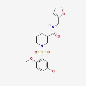 molecular formula C19H24N2O6S B4386705 1-[(2,5-dimethoxyphenyl)sulfonyl]-N-(2-furylmethyl)-3-piperidinecarboxamide 