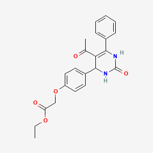ethyl [4-(5-acetyl-2-oxo-6-phenyl-1,2,3,4-tetrahydro-4-pyrimidinyl)phenoxy]acetate