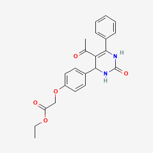 molecular formula C22H22N2O5 B4386717 ethyl [4-(5-acetyl-2-oxo-6-phenyl-1,2,3,4-tetrahydro-4-pyrimidinyl)phenoxy]acetate 