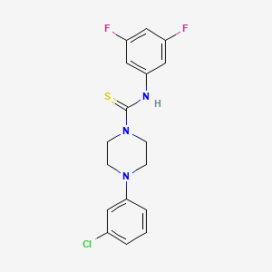 4-(3-chlorophenyl)-N-(3,5-difluorophenyl)-1-piperazinecarbothioamide