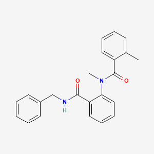 molecular formula C23H22N2O2 B4386752 N-{2-[(benzylamino)carbonyl]phenyl}-N,2-dimethylbenzamide 
