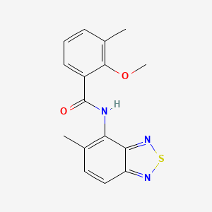 molecular formula C16H15N3O2S B4386772 2-methoxy-3-methyl-N-(5-methyl-2,1,3-benzothiadiazol-4-yl)benzamide 