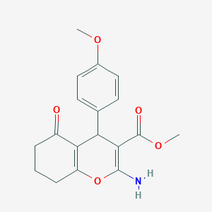 molecular formula C18H19NO5 B438680 methyl 2-amino-4-(4-methoxyphenyl)-5-oxo-5,6,7,8-tetrahydro-4H-chromene-3-carboxylate CAS No. 326918-67-6