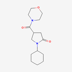 molecular formula C15H24N2O3 B4386816 1-cyclohexyl-4-(4-morpholinylcarbonyl)-2-pyrrolidinone 