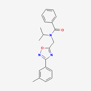 molecular formula C20H21N3O2 B4386821 N-isopropyl-N-{[3-(3-methylphenyl)-1,2,4-oxadiazol-5-yl]methyl}benzamide 