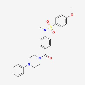 4-methoxy-N-methyl-N-{4-[(4-phenyl-1-piperazinyl)carbonyl]phenyl}benzenesulfonamide