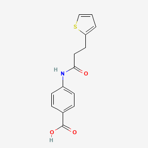 molecular formula C14H13NO3S B4386855 4-{[3-(2-thienyl)propanoyl]amino}benzoic acid 