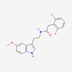 2-(2-chloro-6-fluorophenyl)-N-[2-(5-methoxy-1H-indol-3-yl)ethyl]acetamide