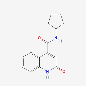 molecular formula C15H16N2O2 B4386888 N-cyclopentyl-2-hydroxy-4-quinolinecarboxamide 