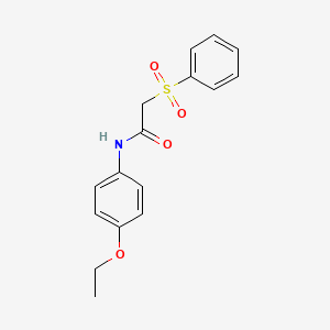 molecular formula C16H17NO4S B4386891 N-(4-ethoxyphenyl)-2-(phenylsulfonyl)acetamide 