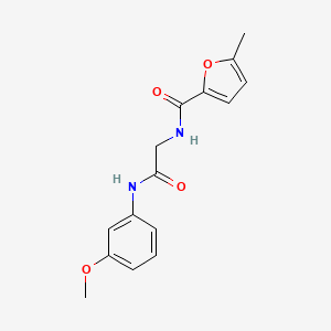 molecular formula C15H16N2O4 B4386898 N-{2-[(3-methoxyphenyl)amino]-2-oxoethyl}-5-methyl-2-furamide 