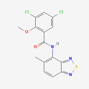 molecular formula C15H11Cl2N3O2S B4386906 3,5-dichloro-2-methoxy-N-(5-methyl-2,1,3-benzothiadiazol-4-yl)benzamide 