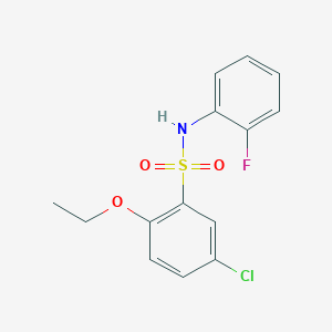 molecular formula C14H13ClFNO3S B4386916 5-chloro-2-ethoxy-N-(2-fluorophenyl)benzenesulfonamide 