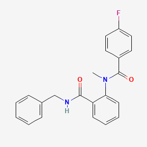 molecular formula C22H19FN2O2 B4386920 N-benzyl-2-[(4-fluorobenzoyl)(methyl)amino]benzamide 