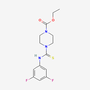 molecular formula C14H17F2N3O2S B4386970 ethyl 4-{[(3,5-difluorophenyl)amino]carbonothioyl}-1-piperazinecarboxylate 