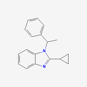 molecular formula C18H18N2 B4386991 2-cyclopropyl-1-(1-phenylethyl)-1H-benzimidazole 