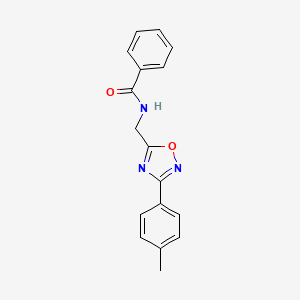 molecular formula C17H15N3O2 B4386998 N-{[3-(4-methylphenyl)-1,2,4-oxadiazol-5-yl]methyl}benzamide 