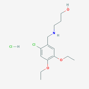 molecular formula C14H23Cl2NO3 B4387002 3-[(2-chloro-4,5-diethoxybenzyl)amino]-1-propanol hydrochloride 