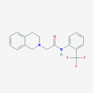 molecular formula C18H17F3N2O B4387004 2-(3,4-dihydro-2(1H)-isoquinolinyl)-N-[2-(trifluoromethyl)phenyl]acetamide 