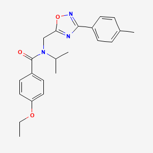 molecular formula C22H25N3O3 B4387028 4-ethoxy-N-isopropyl-N-{[3-(4-methylphenyl)-1,2,4-oxadiazol-5-yl]methyl}benzamide 