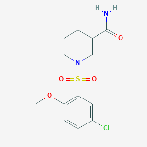 molecular formula C13H17ClN2O4S B4387035 1-[(5-chloro-2-methoxyphenyl)sulfonyl]-3-piperidinecarboxamide 