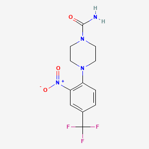 molecular formula C12H13F3N4O3 B4387042 4-[2-nitro-4-(trifluoromethyl)phenyl]-1-piperazinecarboxamide 