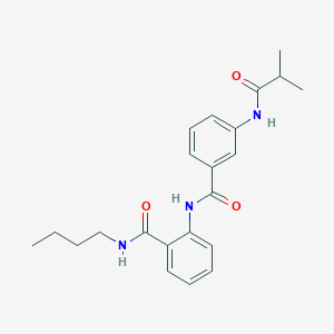 molecular formula C22H27N3O3 B4387049 N-butyl-2-{[3-(isobutyrylamino)benzoyl]amino}benzamide 