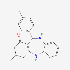 molecular formula C21H22N2O B4387053 3-methyl-11-(4-methylphenyl)-2,3,4,5,10,11-hexahydro-1H-dibenzo[b,e][1,4]diazepin-1-one 