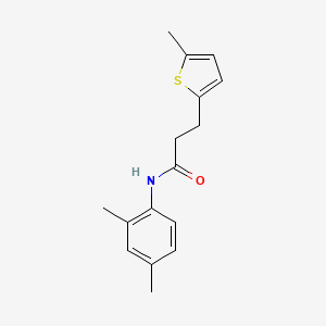 molecular formula C16H19NOS B4387076 N-(2,4-dimethylphenyl)-3-(5-methyl-2-thienyl)propanamide 