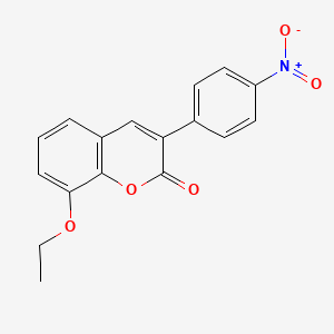 molecular formula C17H13NO5 B4387078 8-ethoxy-3-(4-nitrophenyl)-2H-chromen-2-one 